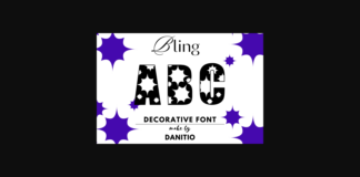 Bling Font Poster 1
