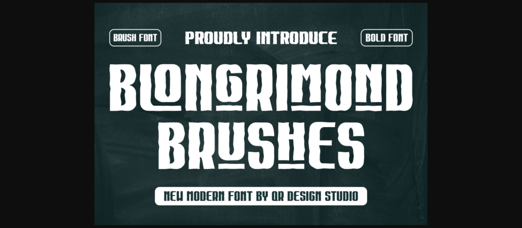 Blongrimond Brushes Font Poster 3