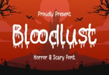 Bloodlust Font Poster 1