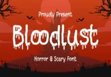 Bloodlust Font Bloodlust Font Poster 1