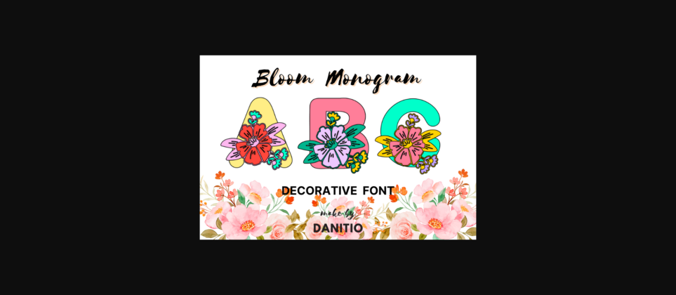 Bloom Monogram Font Poster 3