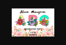 Bloom Monogram Font Poster 1