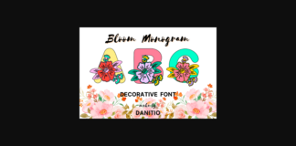 Bloom Monogram Font Poster 1