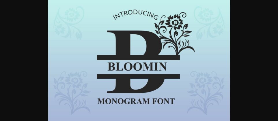 Bloomin Monogram Font Poster 3