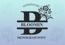 Bloomin Monogram Font Poster 1