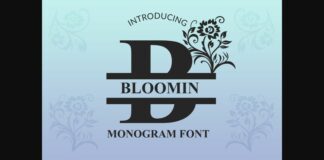 Bloomin Monogram Font Poster 1