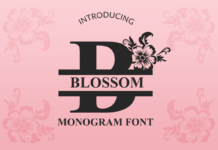 Blossom Monogram Font Poster 1