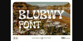 Blubwy Font Poster 1