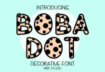 Boba Dot Font Poster 1