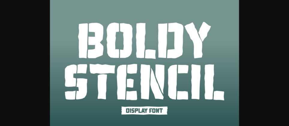Boldy Stencil Font Poster 3