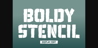 Boldy Stencil Font Poster 1