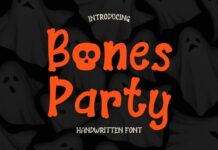 Bones Party Font Poster 1