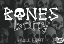 Bones Bony Font Poster 1