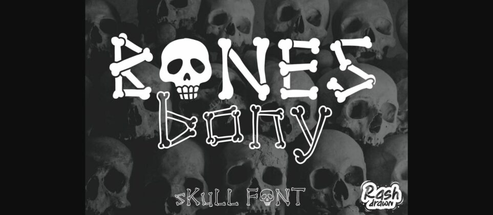 Bones Bony Font Poster 1