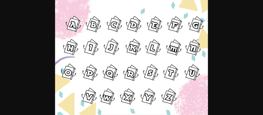 Book Doodles Font Poster 4