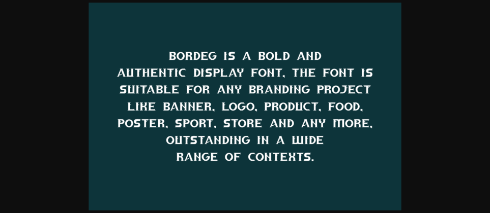 Bordeg Font Poster 7