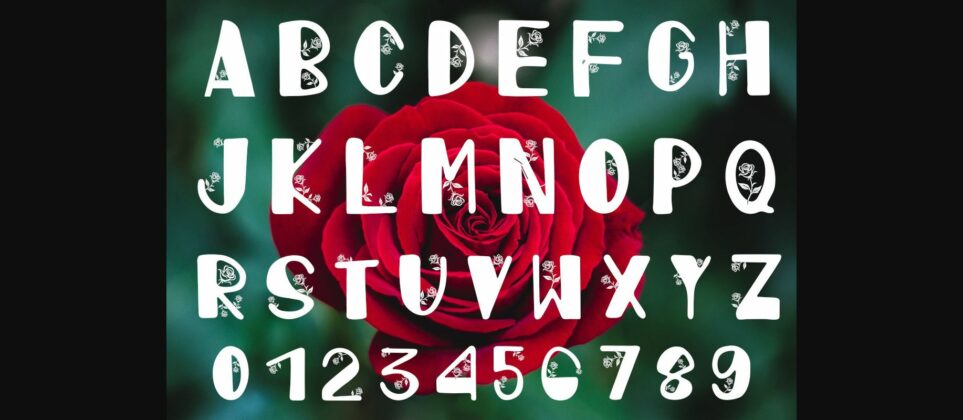 Bountiful Bliss Rose Font Poster 4
