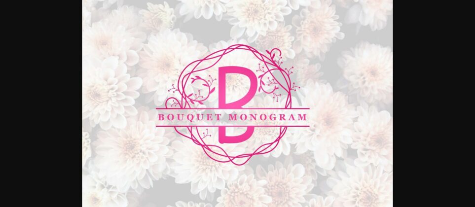 Bouquet Monogram Font Poster 3