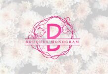 Bouquet Monogram Font Poster 1