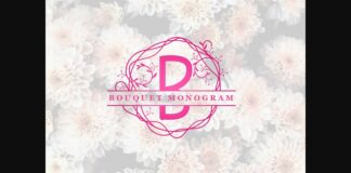 Bouquet Monogram Font Poster 1