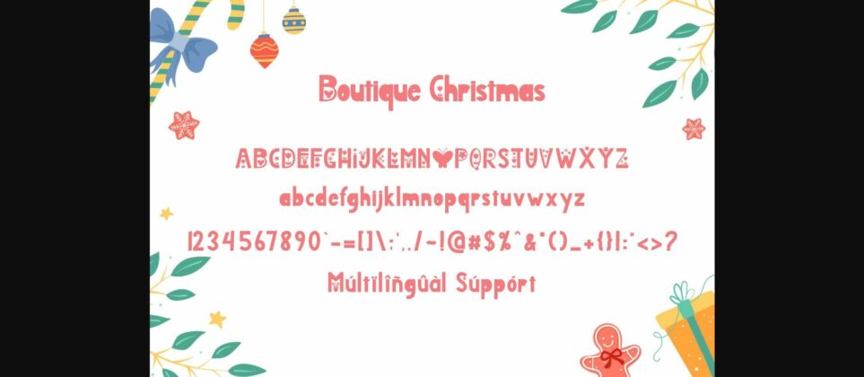 Boutique Christmas Font Poster 8