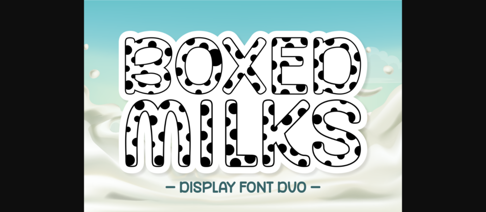 Boxed Milks Font Poster 3