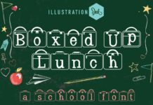 Boxed Up Lunch Font Poster 1