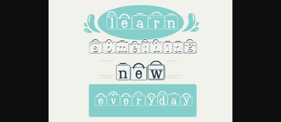 Boxed Up Lunch Font Poster 8