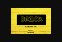 Brick Font Poster 1
