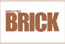 Brick Font Poster 1