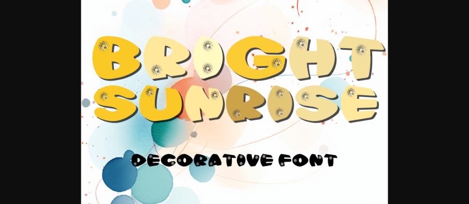 Bright Sunrise Font Poster 3