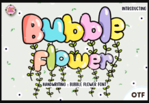 Bubble Flowers Font Poster 1