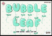 Bubble Leaf Font Poster 1