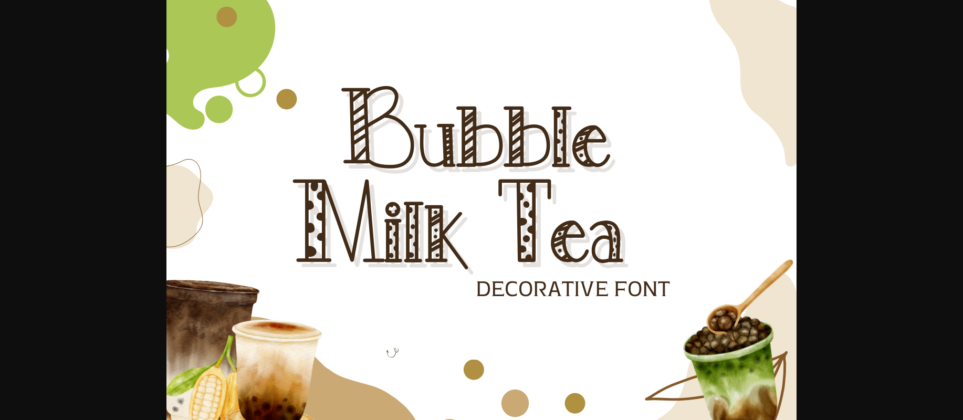 Bubble Milk Tea Font Poster 3