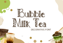 Bubble Milk Tea Font Poster 1