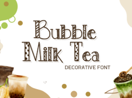 Bubble Milk Tea Font Poster 1