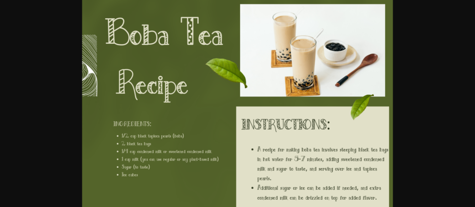 Bubble Milk Tea Font Poster 5