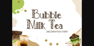 Bubble Milk Tea Font Poster 1