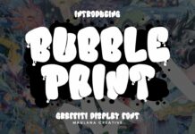 Bubble Paint Font Poster 1