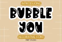 Bubble You Font Poster 1