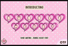 Bubble Heart Font Poster 1