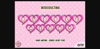 Bubble Heart Font Poster 1