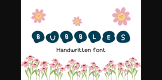 Bubbles Font Poster 1