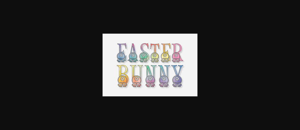Bunny Butt Monogram Font Poster 7