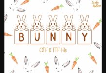 Bunny Card Font Poster 1