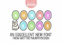 Bunny Eggs Font Poster 1