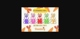 Bunny Font Poster 1