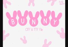 Bunny Font Poster 1