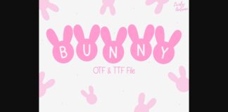 Bunny Font Poster 1