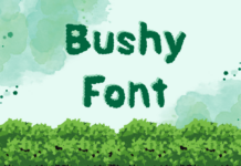 Bushy Font Poster 1